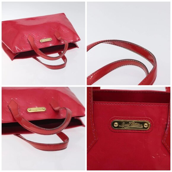 LOUIS VUITTON Monogram Vernis Wilshire PM Hand Bag Rose Pop M93643 Auth 129819 - Picture 16 of 16